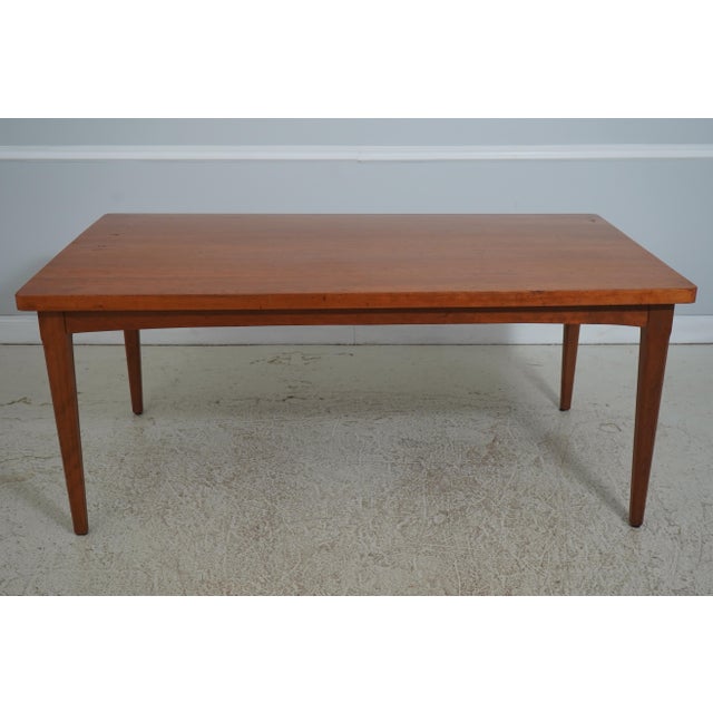 Traditional Robert Bergelin Hand Crafted Cherry Farm Table For Sale - Image 3 of 12