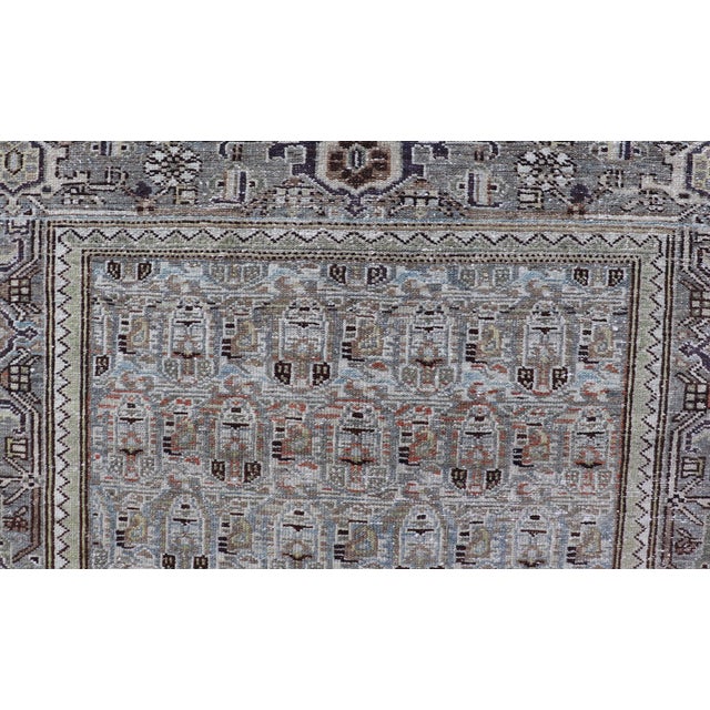 Antique Persian Malayer Rug With Intricate Geometric Patterns 4'1 X 7'2 For Sale - Image 4 of 11