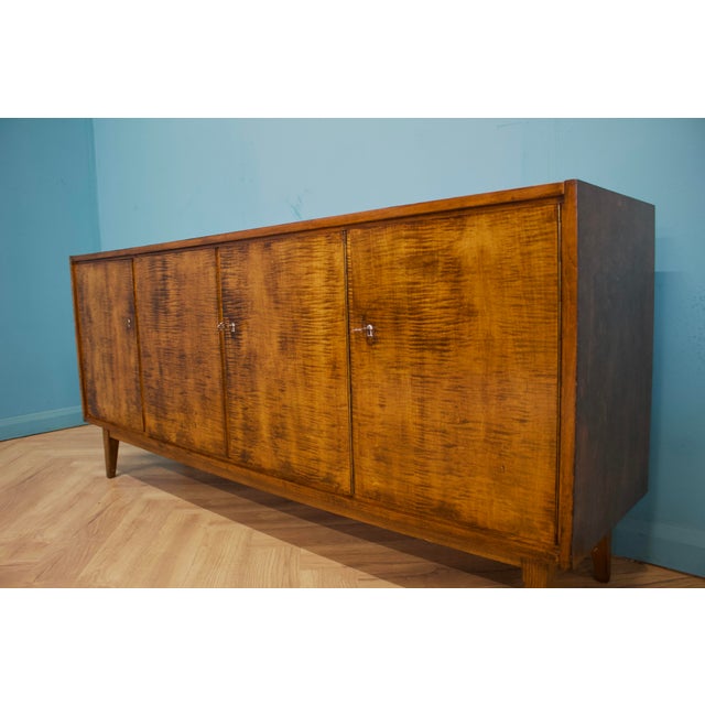 1960s Mid-Century Dark Birch Sideboard, 1960s For Sale - Image 5 of 11
