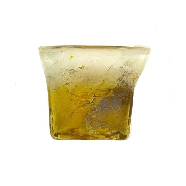 Organic Mid Century Slag Glass Vessel For Sale - Image 11 of 11