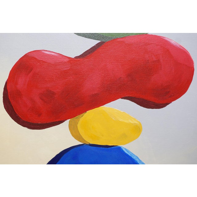 2020s 2026, Contemporary Painting on Canvas, Primary Tones Totem, For Sale - Image 5 of 9