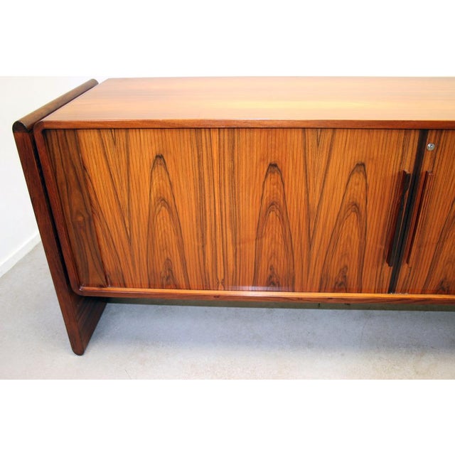 Brown Sideboard with Roller Doors from Dyrlund, 1960s For Sale - Image 8 of 14