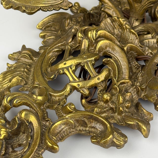 Vintage Italian Bronze Wall Sconce, Italy, 1930s For Sale - Image 13 of 18