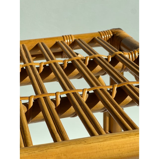 Bielecky Brothers Rattan Dining Chairs Set of 6 New York 1970s With Original Cushions For Sale - Image 13 of 17