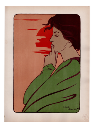 Henri Meunier, L'Heure du Silence, 1897, Lithograph on Paper