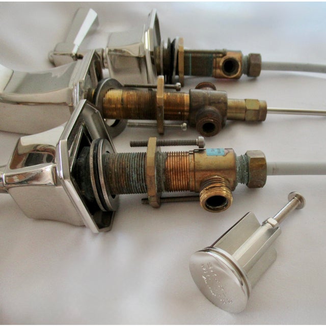 C .2014 Sherle Wagner Polished Nickel "Harrison Lever Faucet," Hardware & Stopper Set -4 Pcs. For Sale - Image 15 of 18
