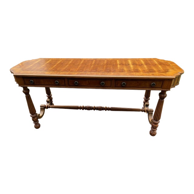 Alfonso Marina Ebanista “Georgiano” Console With Three Drawers For Sale