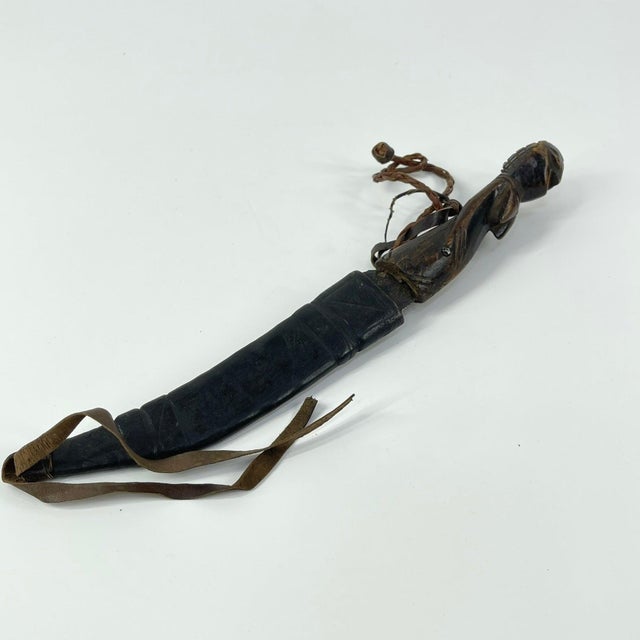 Wood Early 20th Century Kuba Kongo Knife in Sheath For Sale - Image 7 of 12