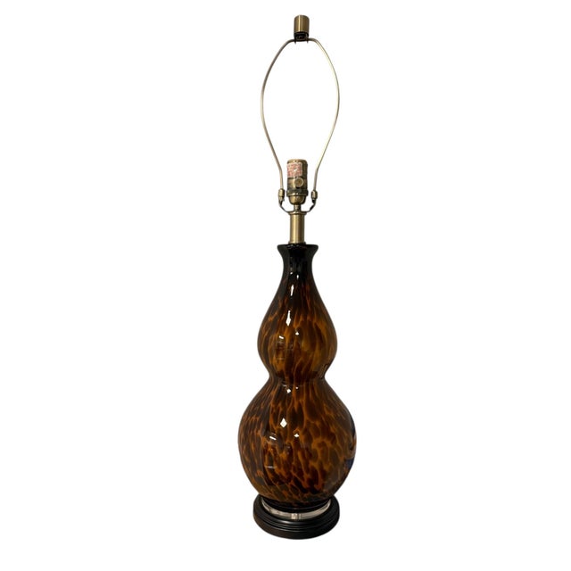 Bombay Blown Tortoise Art Glass Lamp For Sale - Image 6 of 15
