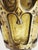 Metal Antique 1920's Lincoln Lighting Pendant Light With Amber Art Glass For Sale - Image 7 of 11