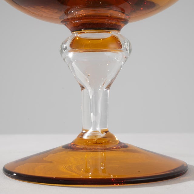 1960s Italian Yellow Glass Goblet For Sale - Image 11 of 18