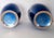 Pair of Antique Japanese Cloisonné Cobalt Blue Enamel Vases With Cherry Blossom and Foliage Motif. For Sale - Image 4 of 8