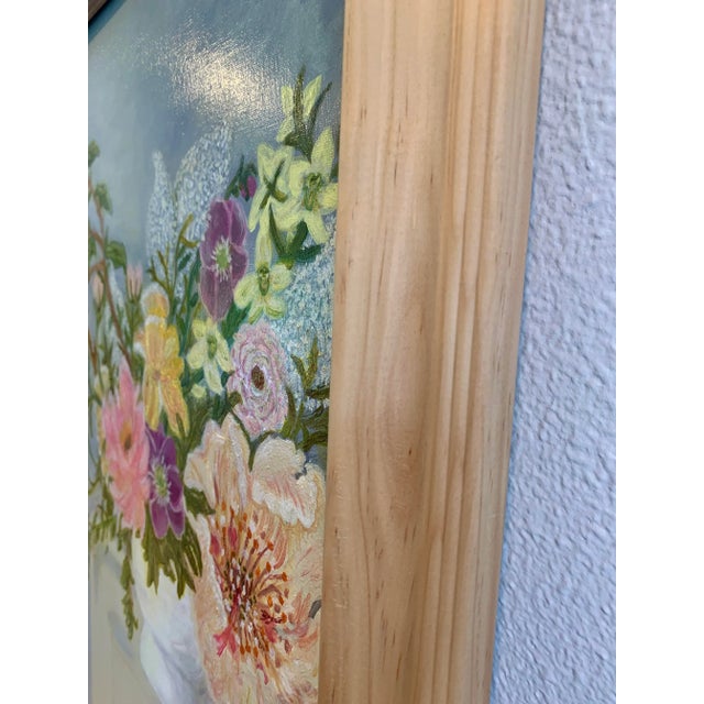 2020s “Organic Floral” Impressionist Style Still Life Acrylic Painting For Sale - Image 5 of 7