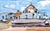 Mid Century Mexico Cathedral Watercolor Landscape by Eugenia Frances Baker McComas For Sale - Image 4 of 5