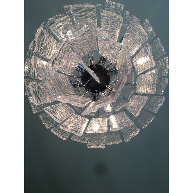 Italian Sputnik Murano Glass "Hammer Listelli" Chandelier For Sale - Image 11 of 13