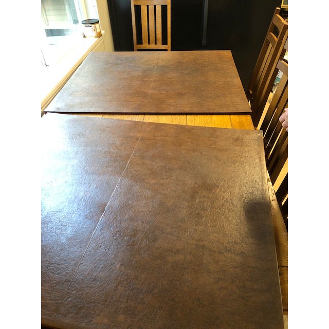 1990s Mission Stickley Draw Top Dining Table Chairish