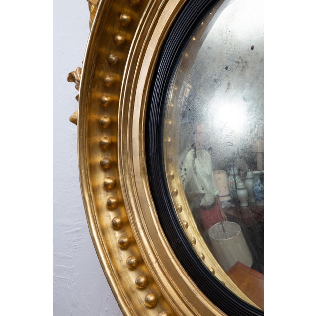 Neoclassical Continental Gilt Early 19th Century Wall Mirror For Sale - Image 3 of 10