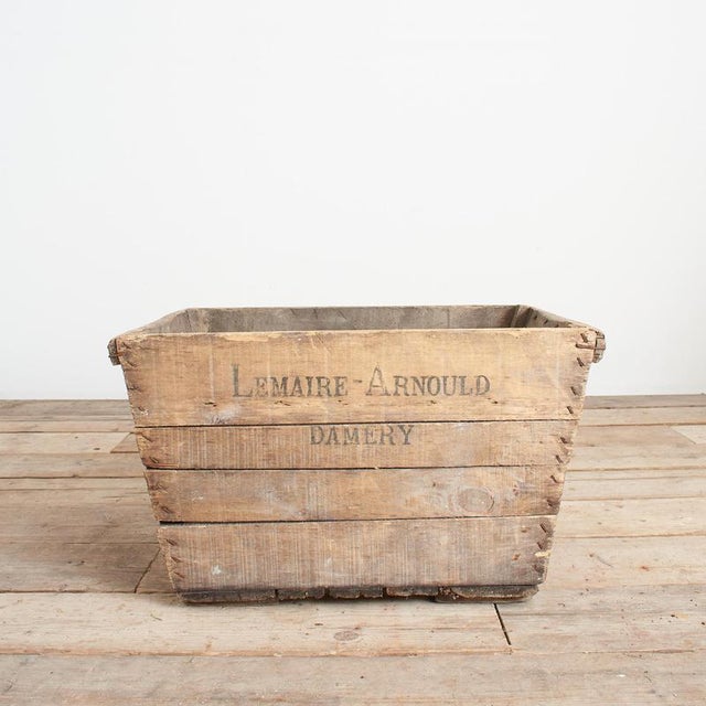 French Champagne Wooden Harvest Crate, 1950s For Sale - Image 3 of 7