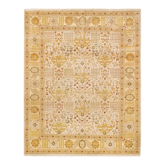 Mogul, One-of-a-Kind Hand-Knotted Area Rug in Ivory, 8' 1" x 10' 3" For Sale