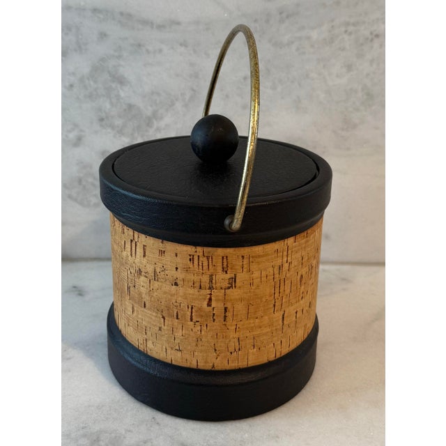 Mid-Century Modern Vintage Mid Century Kraftware Cork Ice Bucket For Sale - Image 3 of 11