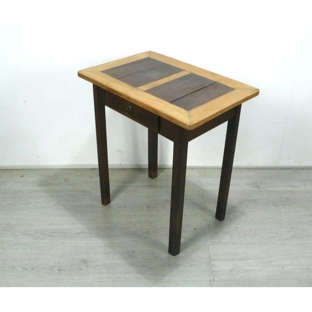 Antique Wooden Side Table with Drawer, 1900s For Sale - Image 6 of 8