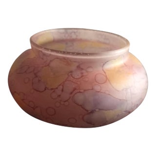 1960s Reuben Art Glass Rose Bowl For Sale