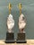 Metal Vintage Ceramic Hand Sculpture Table Lamps - A Pair For Sale - Image 7 of 16