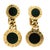 1990s Pair of Bulgari Bvlgari 18k Gold Black Onyx Drop Clip Earrings For Sale - Image 12 of 14