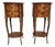 Italian Art Deco Nightstands in Burl Walnut, 1940s, Set of 2 For Sale