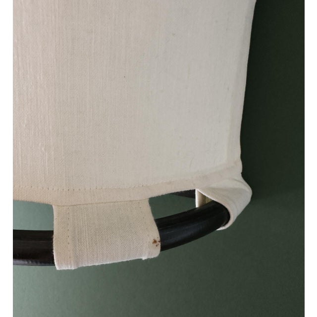 Linen Pair of Linen and Bamboo Wall Sconces by Anna Ehrner for Ateljé Lyktan, C. 1970 For Sale - Image 8 of 11
