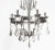 This is a highly decorative six-light cage chandelier, late 20th century in date. The silvered bronze frame supports six...