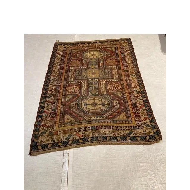 Traditional Antique Geometric Shirvan Rug For Sale - Image 3 of 5