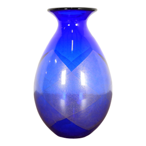 Jeff Zimmerman for Tiffany & Co. Cobalt Blue Art Glass Vase