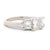 Vintage Three-Stone Princess Cut Diamond Ring, 14k White Gold, 1.75 Carats, Size 4.5 For Sale - Image 9 of 11
