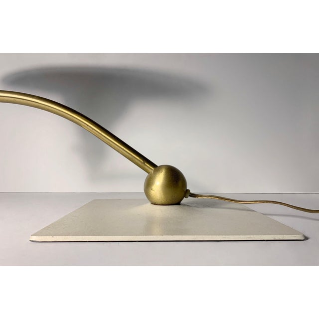Mid-Century Modern Mid 20th Century Flying Saucer Sight Light Desk Lamp in White by MG Wheeler For Sale - Image 3 of 5