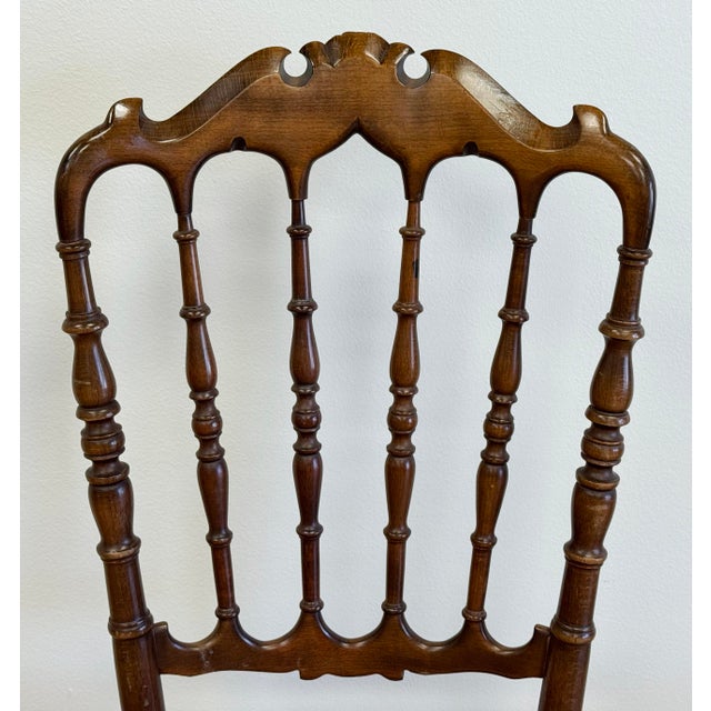 Wood Vintage Chiavari Style Caned Seat Wood Chair For Sale - Image 7 of 12