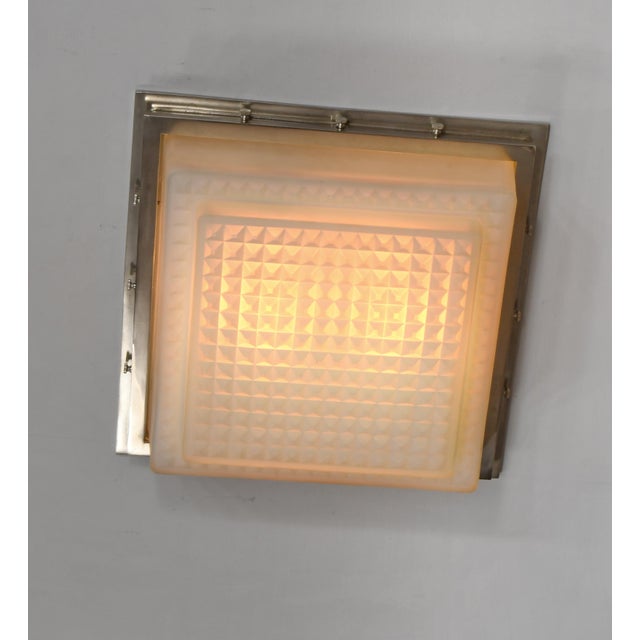 1930s Opalescent French Art Deco Flush Mount by Ranc Freres - France For Sale - Image 6 of 14