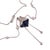 Metal Diamond Sapphire Necklace 1.30 TCW Women Certified For Sale - Image 7 of 9