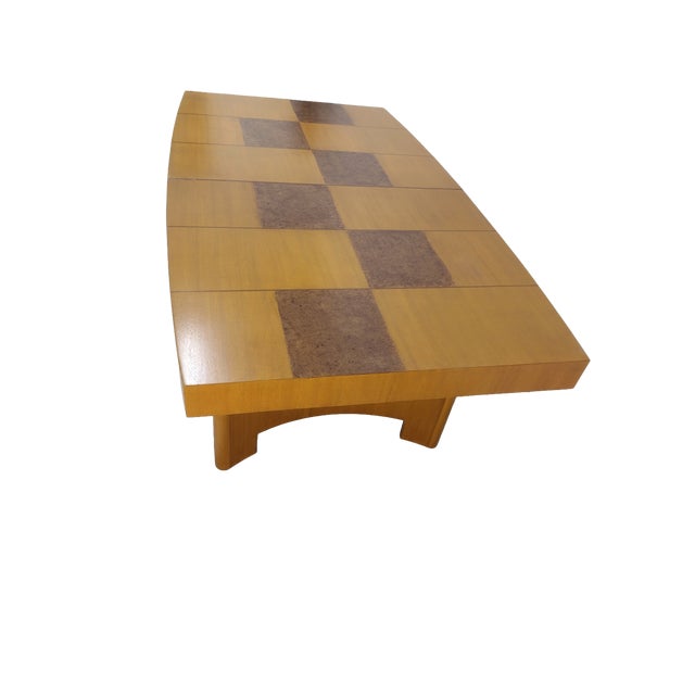 Sculptural Mid-Century Blonde Mahogany Dining Table by Herman Miller With Burlwood Patchwork Top & Leaves, 1940s For Sale - Image 13 of 18