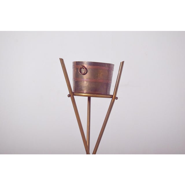 Danish Metal Planter, 1950s For Sale - Image 4 of 9