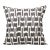 Black Geometric Ikat Pillow Cover For Sale