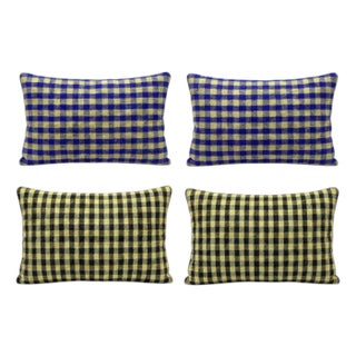 Anatolian Lumbar Kilim Pillow Cover 16'' X 24'' - Set of Four For Sale
