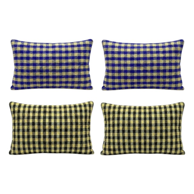 Anatolian Lumbar Kilim Pillow Cover 16'' X 24'' - Set of Four For Sale