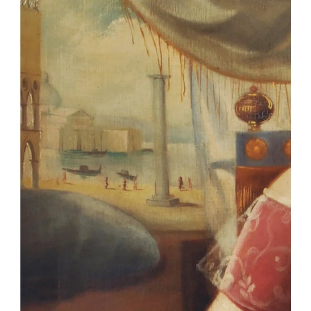 2000 - 2009 Portrait of a Lady, Venetian School, 2002, Oil on Canvas, Framed For Sale - Image 5 of 6