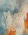 1980s 1986 Signed Abstract Painting in Blue and Orange With Solid Wood Frame For Sale - Image 5 of 7