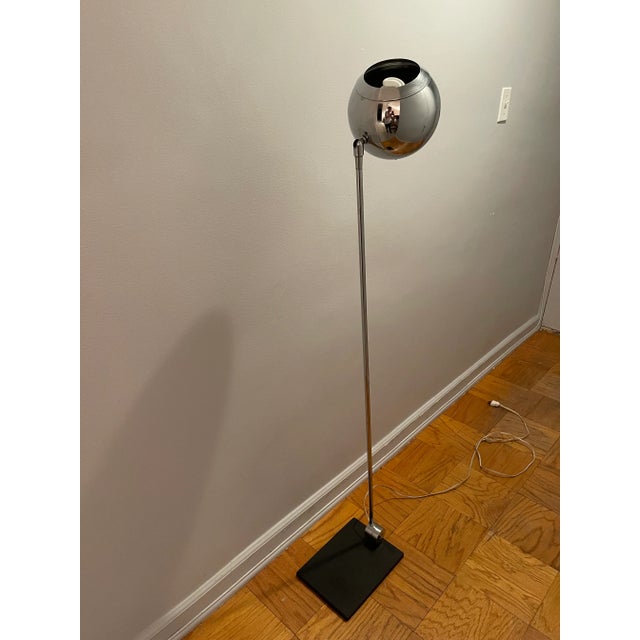 Vintage Adjustable Mid Century Modernist Chrome Floor Lamp