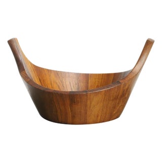 1950s Dansk Teak Staved Viking Salad Bowl by Jens Quistgaard For Sale