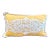 Embroidered Yellow Lumbar Pillow With Down Insert For Sale
