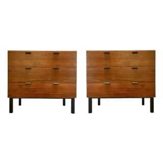 Minimalist Pair Dressers / Bachelors Chests on Steel Legs For Sale