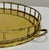 Metal Vintage Round Brass Faux Bamboo Rail Gallery Tray For Sale - Image 7 of 7